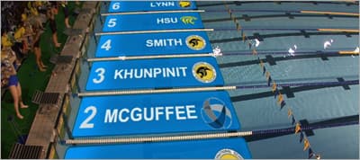 Virtual Lane Graphics For Swimming With CSS3