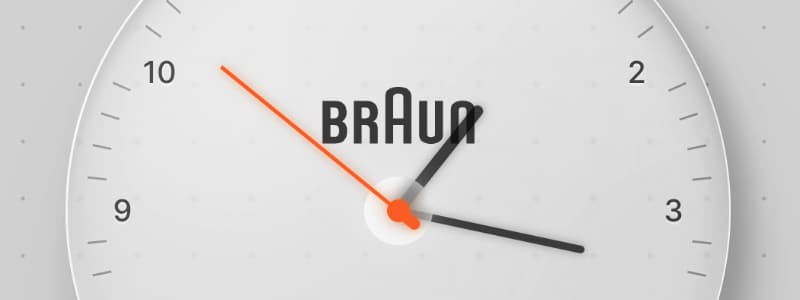 Braun Style Inspired Clock