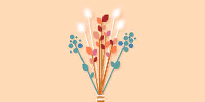 Single Div CSS Dried Flowers