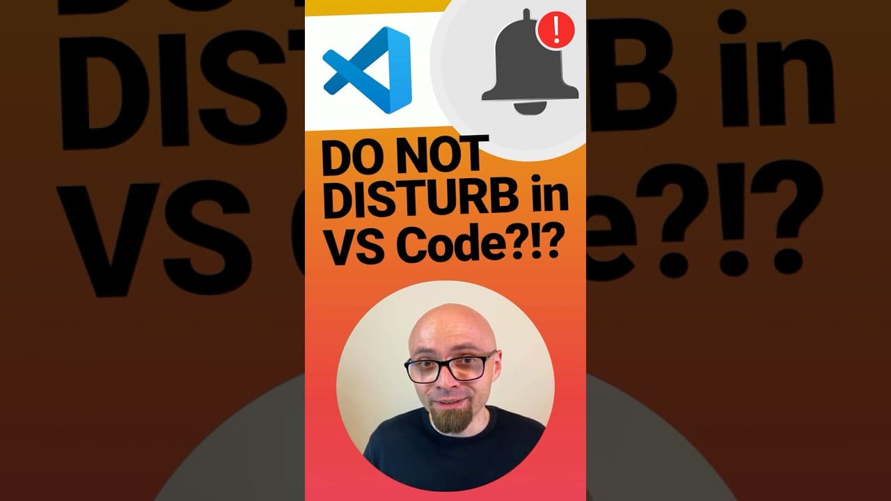 "Do Not Disturb" in Visual Studio Code?!?