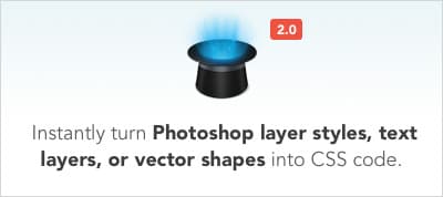 CSS Hat 2 – Select any Photoshop layer and instantly get code