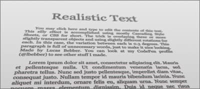 Kinda Realistic Text