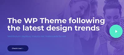 Be: The WordPress Theme that follows the latest design trends