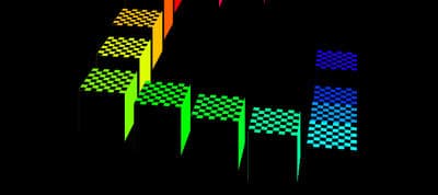 Rainbow Cube Stairs With CSS Variables