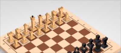 CSS 3D Chess Board Model with Pieces ♟️