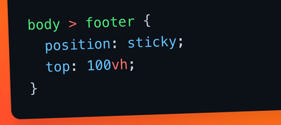 A Clever Sticky Footer Technique