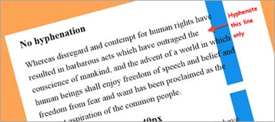 Finer grained control of hyphenation with CSS4 Text