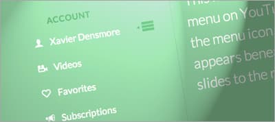 Simple YouTube Menu Effect