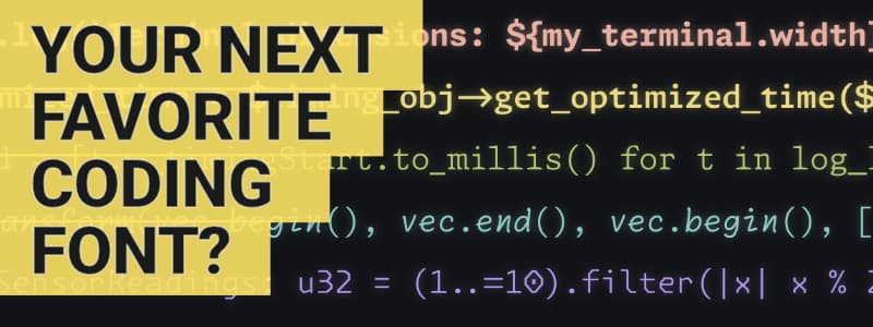 <small>▶</small> Coding Fonts You Should Try
