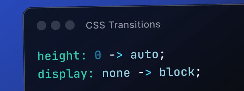 Transition to height: auto & display: none Using Pure CSS