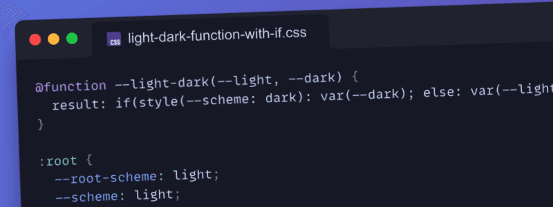 CSS @function + CSS if() = 🤯