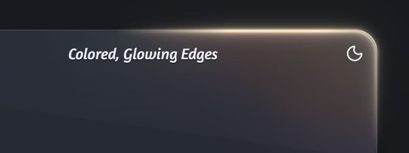 Colored, Glowing Edge Card