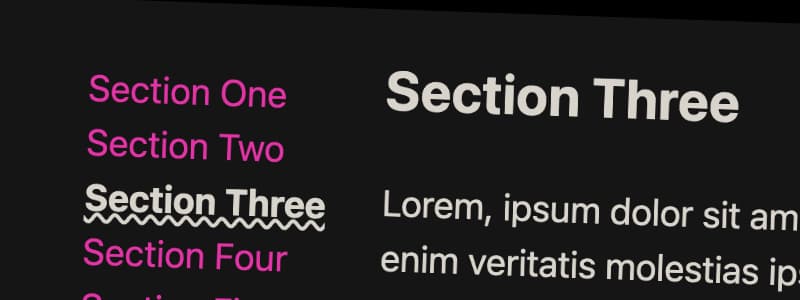 CSS-Only Scrollspy Effect Using scroll-marker-group and :target-current