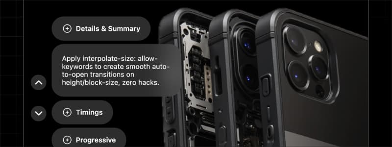 Details & Summary 🍏 ::details-content/content-visibility