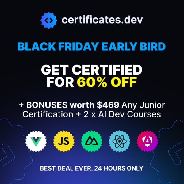 Final Hours: 60% Off Dev Certifications + $469 in Bonuses. Ends Tonight!