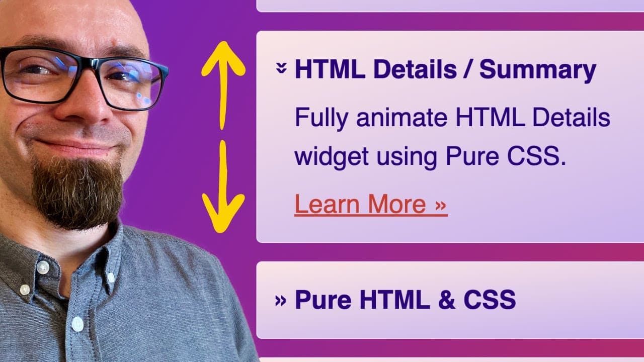 Animate HTML Details & Summary Elements Using Pure CSS
