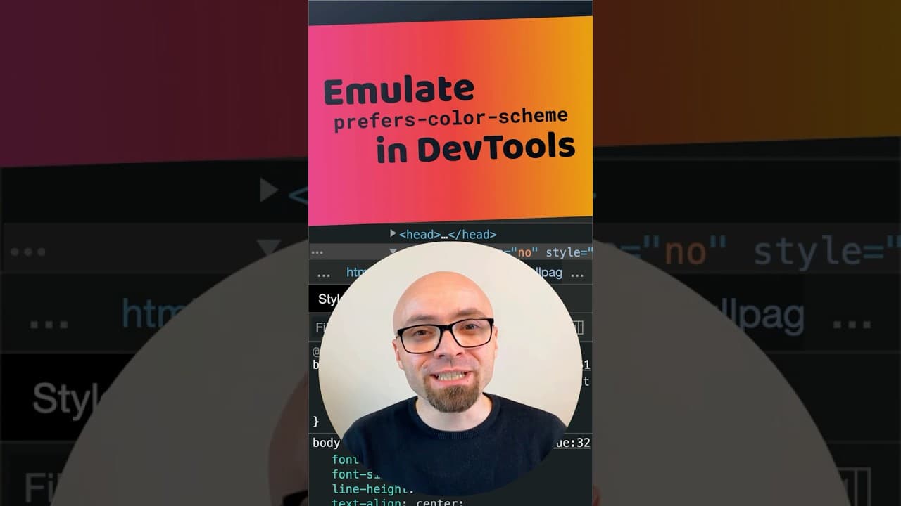 Emulate Color Scheme in Chrome DevTools (prefers-color-scheme)
