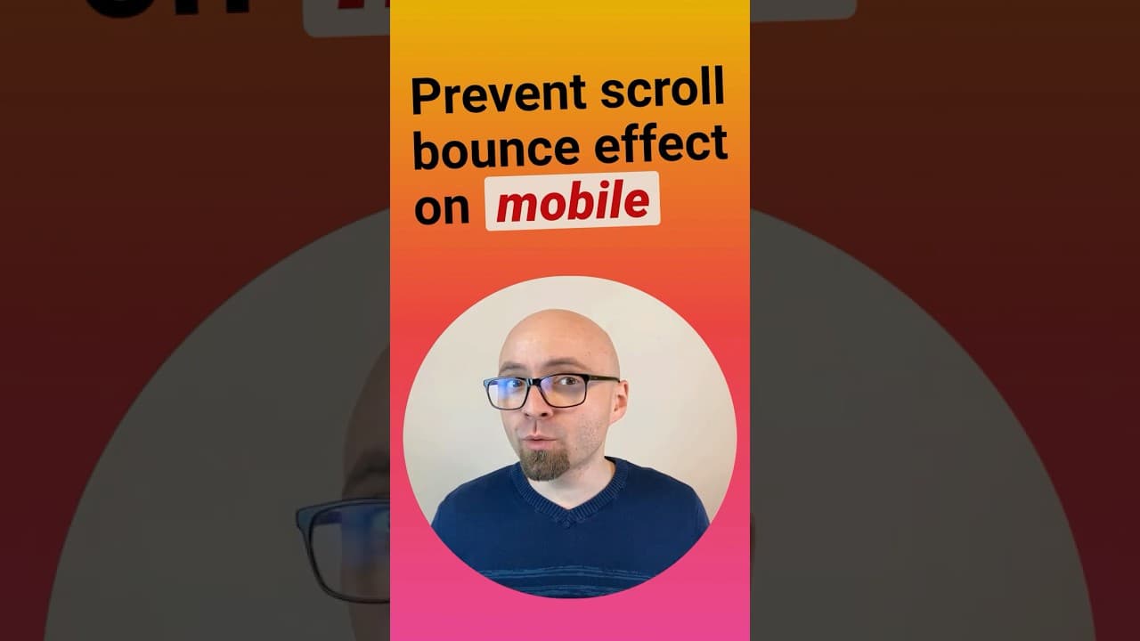 Prevent scroll bounce effect and pull-to-refresh on mobile using overscroll-behavior CSS property