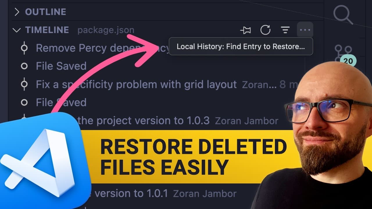 VS Code Tips — How To Restore Deleted Files Easily Using Local History