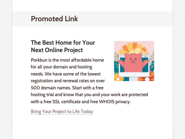 CSS Weekly - Promoted link example