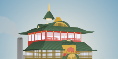 Spirited Away Bathhouse (Aburaya) - 3D CSS