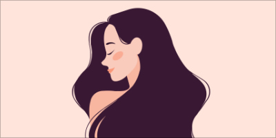 Pure CSS Woman with Long Hair