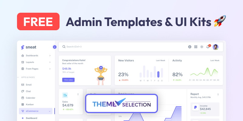 Elevate Your Web Apps with FREE Admin Dashboard Templates & UI kits.! 🚀