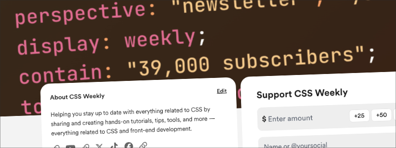 CSS Weekly on Buy Me a Coffee