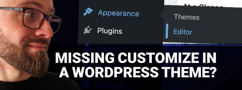 ▶ How To Add Additional CSS to a WordPress Theme When “Customize” Is Missing